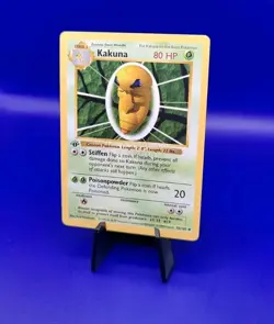 Kakuna 33/102 1st Edition Shadowless Base Set Pokemon Card TCG WOTC 1999 NM - Image 3