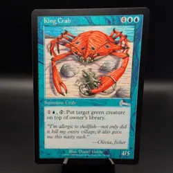 Magic The Gathering URZA'S LEGACY KING CRAB blue card MTG - Image 1