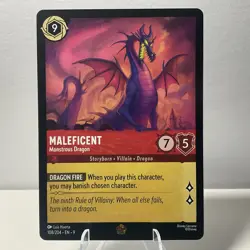 Disney Lorcana Maleficent Monstrous Dragon 113/204 The First Chapter Non Foil NM - Image 1