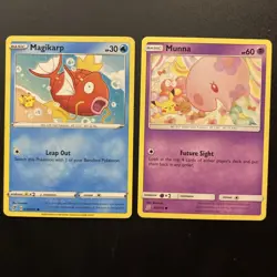 Pokemon TCG Magikarp + Munna Pikachu Cameo Cards-Pickachu Appearance Pokemon - Image 1