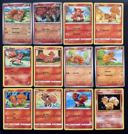 12x Vulpix Pokemon Species Collection W/ Yellow Border Era Cards Cute Pokemon - Image 1