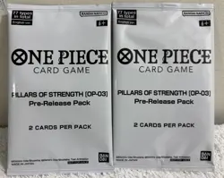 2 Pack Lot of One Piece Card Game Pillars of Strength OP-03 Pre-Release Pack - Image 1