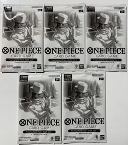 5 Pack Lot of One Piece Card Game TCG Tournament Packs 2025 Vol. 1 - Sealed - Image 1