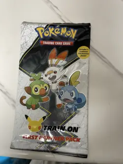 Pokemon Train On First Partner Pack 3 Oversize Cards & 2 TCG PKS 25th Anv New!!! - Image 1