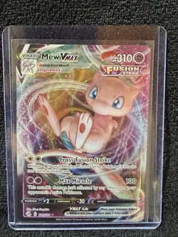 Pokemon TCG Mew VMAX 114/264 Fusion Strike Holo Card Raw NM - Image 3