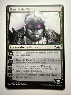 2014 Magic The Gathering Garruk The Slayer Oversized Promo Card - Image 1