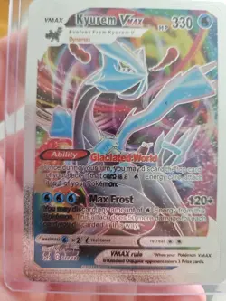 Kyurem VMax Silver Foil Fan Art Textured Collector Card HP330 049/196 - Image 1