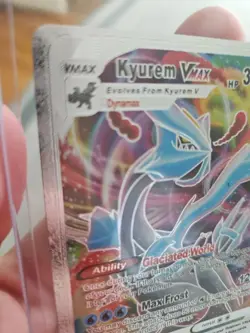 Kyurem VMax Silver Foil Fan Art Textured Collector Card HP330 049/196 - Image 3