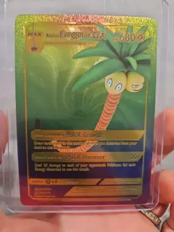 Alolan Exeggutor DX Rainbow Foil Fan Art Vinyl Collector Card Rainbow 🌈 - Image 1