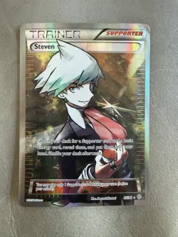 Pokemon TCG Steven Full Art Trainer Card 95/98 XY Ancient Origins Holo - Image 1