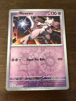 Pokemon Mewtwo TCG Sv07: Stellar Crown Reverse Holo Uncommon Card 059/142 - Image 1