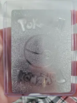Mewtwo EX Silver Foil Fan Art Vinyl Textured Collector Card - Image 2
