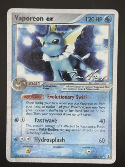 Vaporeon EX 2007 Tom Roos World Championship 110/113 Deck Regular Card LP - Image 1
