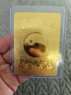 Raichu & Alolan Raichu Gold Foil Fan Art Vinyl Collector Card - Image 2