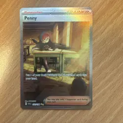 Pokemon Card TCG Penny Trainer 252/198 Full Art Scarlet and Violet - Image 1