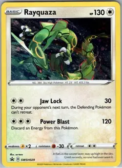 Rayquaza - (Pixel Cosmos Holo) SWSH029 Promo Miscellaneous Cards & Products NM - Image 1