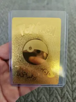 Slowpoke & Psyduck Gold Foil Fan Art Vinyl Collector Card - Image 2
