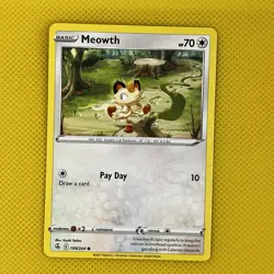Meowth 199/264 Common Fusion Strike 2021 Pokemon Card NM - Image 1