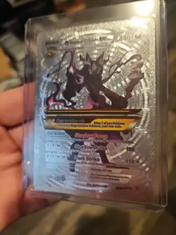 M Shadow Lucario EX Silver Foil Fan Art Vinyl Premium Collector Card - Image 2