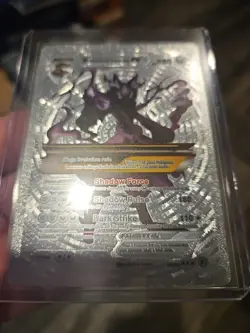 M Shadow Lucario EX Silver Foil Fan Art Vinyl Premium Collector Card - Image 3