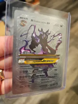 M Shadow Lucario EX Silver Foil Fan Art Vinyl Premium Collector Card - Image 4