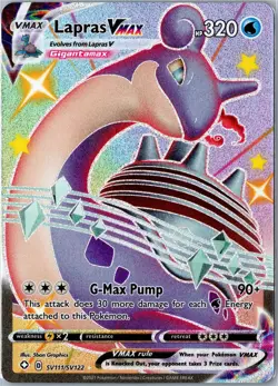 POKEMON CARD - LAPRAS VMAX SV111/SV122 SHINING FATES SHINY VAULT HOLO NM - Image 1