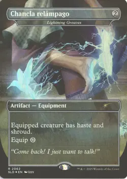 MTG Chancla relampago - Lightning Greaves (Rainbow Foil) (2062) Secret Lair NM - Image 1