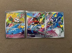 Pokemon TCG first partner Lot 3 Rowlet Litten Popplio - Image 1