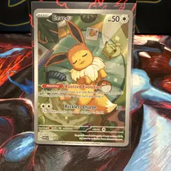 Pokemon Eevee Full Art Promo Holo Boosted Evolution 173 SV 50 HP 30 Attack Card - Image 1