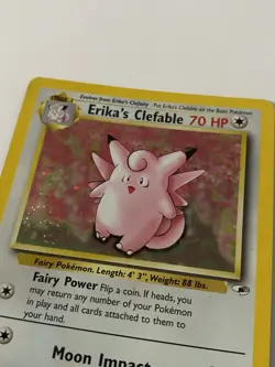 Pokemon TCG Erika's Clefable Gym Heroes Holo Card 3/132 Unlimited Rare - Image 4