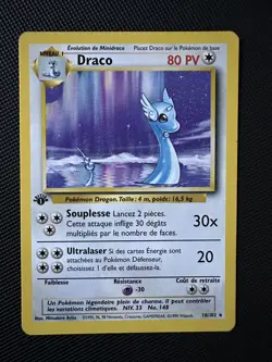 Draco 18/102 Rare Edition 1 Set de Base 1998 Francais FR Pokemon Card - Image 1