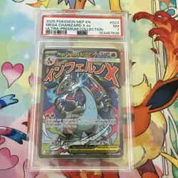 Pokemon TCG Mega Charizard X ex 023 Me: Mega Evolution Promo Holo PSA 7 360HP - Image 1