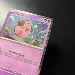 Cleffa SVP095 Black Star Promo Scarlet & Violet Holo Pokemon Card with swirl - Image 2