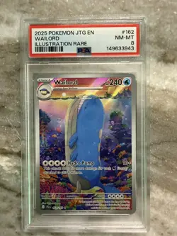 Wailord 2025 Pokemon Journey Together 162/159 PSA 8 - Image 1