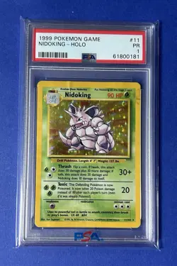 1999 Pokemon Game Nidoking Holo #11 PSA 1 PR - Image 1