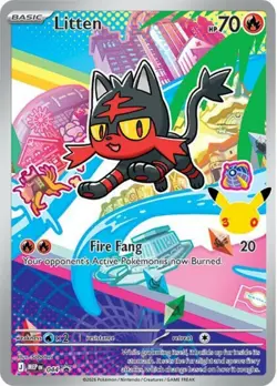 NM-Mint Litten - MEP044 - MEP Black Star Promos Pokemon MEP Black Star Promos - Image 1