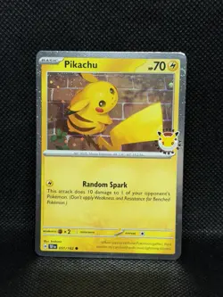 Pokemon TCG Pikachu Holo Stamped 70 HP 051/162 English - Image 1