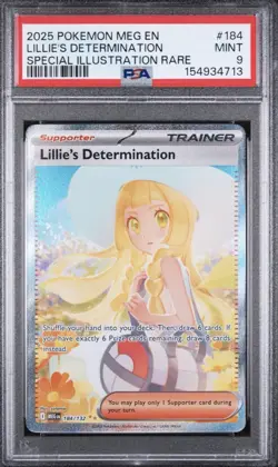 Lillie's Determination #184 Pokemon Mega Evolution EN SIR PSA 9 MINT - Image 1