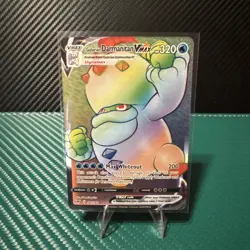 Pokemon TCG: Galarian Darmanitan VMAX 187/185 Vivid Voltage Holo Secret Rare NM - Image 1