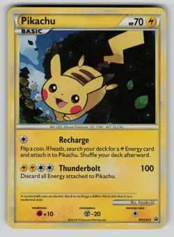 Pikachu HGSS03 Promo HGSS Black Star Promos Pokemon LP (small indent) - Image 1