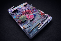Carte 3D ShadowBox Pokemon Gengar Vmax Fusion Strike 271 / 264 fait main - Image 3