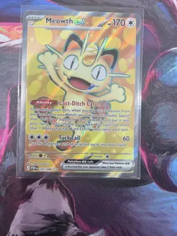 Pokemon Meowth EX 107/088 Full Art Foil Rare POR Set English - Image 1