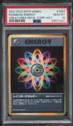 2021 Pokemon 25th Creatures Corporate History Rainbow Energy PSA 10 GEM MINT - Image 1