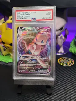 PSA 9 Mew VMAX 114/264 Full Art Fusion Strike Pokemon TCG MINT - Image 1