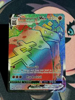 Stonjourner VMAX 205/202 Rainbow Rare Sword & Shield Pokemon Near Mint - Image 1