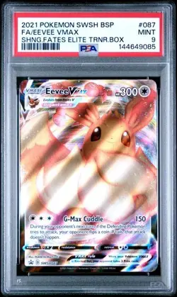 2021 POKEMON BLACK STAR PROMO 087 EEVEE VMAX PSA 9 MINT - Image 1