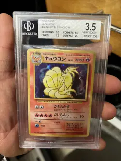 Japanese Ninetales #038 Pokemon Base Set Holo Rare BGS Beckett 3.5 Vintage - Image 1