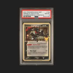 2021 Pokemon Celebrations ETB Greninja SWSH144 Black Star Promo Holo - PSA 8 - Image 1