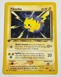 Pokemon Neo Genesis 1st Edition Pikachu 70/111 Non Holo - Nice! (D) - Image 1