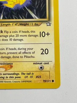 Pokemon Neo Genesis 1st Edition Pikachu 70/111 Non Holo - Nice! (D) - Image 2